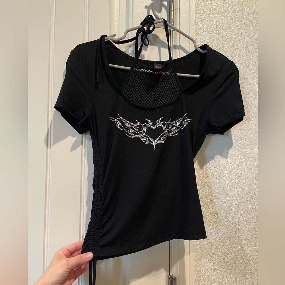 Romwe Punk Fishnet Crop Tee - Picture 10 of 13